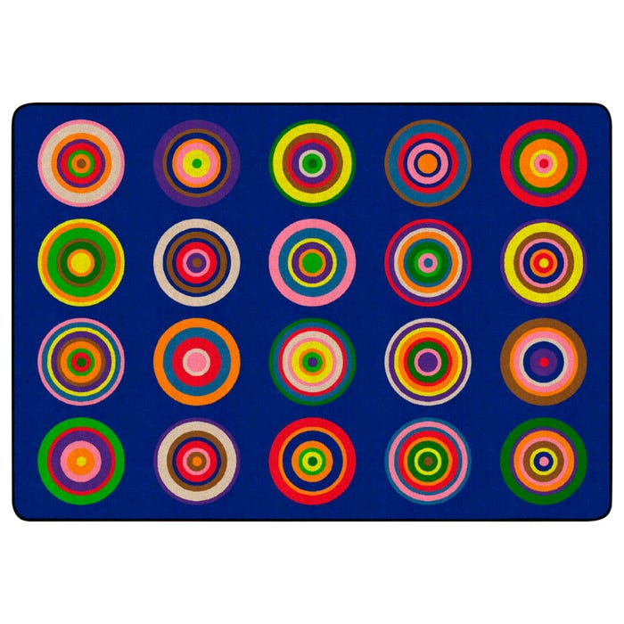Flagship Carpets Color Rings Carpet, Rectangle