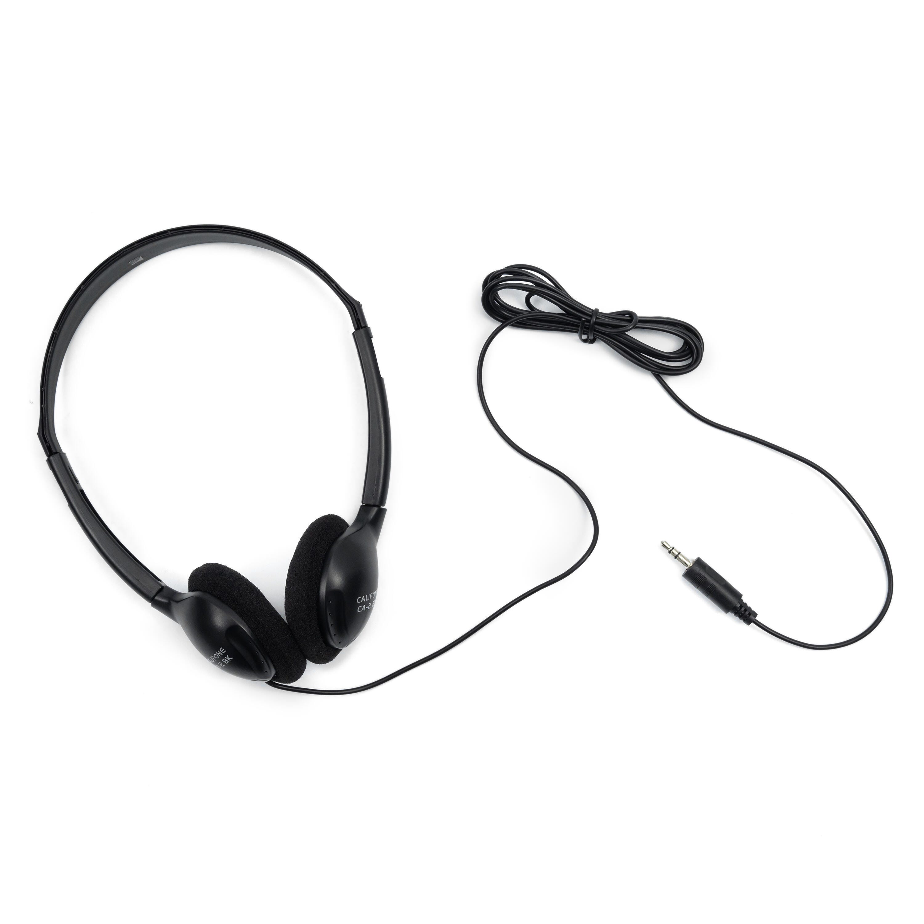Image for Califone CA-2 Lightweight Headphones, 3.5mm Plug, Black from School Specialty