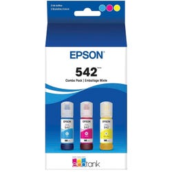 Epson T542 Eco Tank Ink Refill 3 Color Combo, Cyan, Magenta, Yellow 2149609