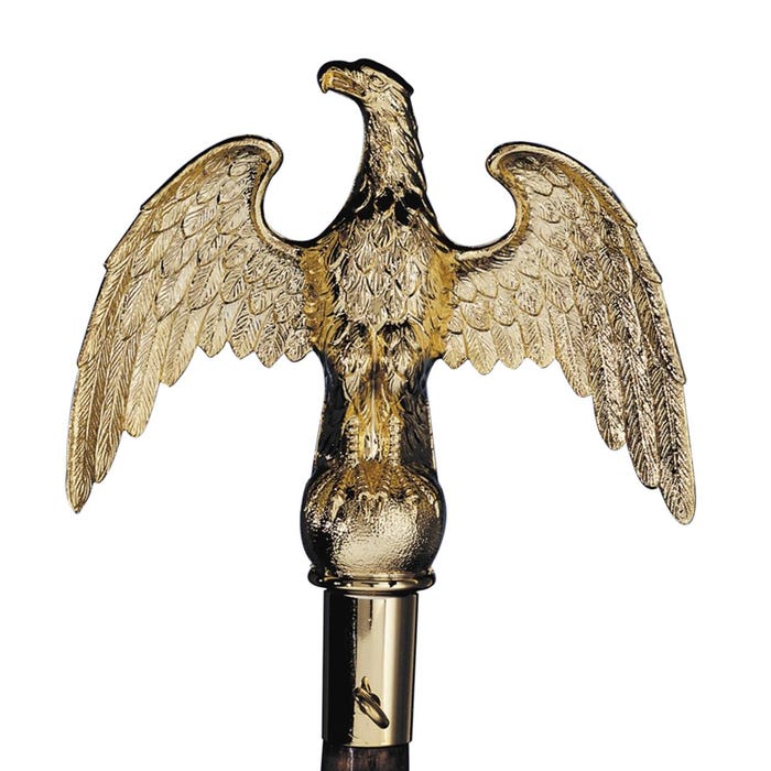Annin Eagle Flag Pole Ornament, 7 Inches, Gold Finish