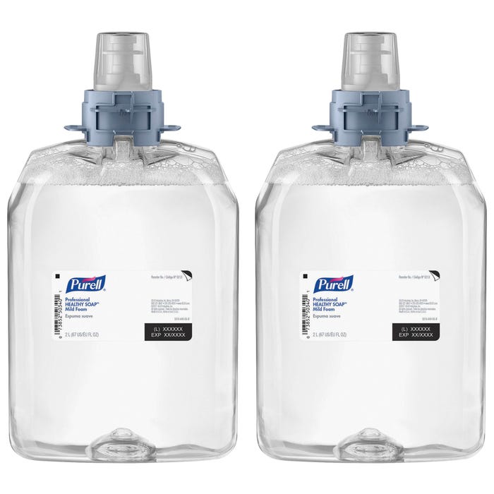 Purell FMX-20 Healthy Soap Mild Foam Soap Refills, 2000 mL, Fragrance Free, Pack of 2