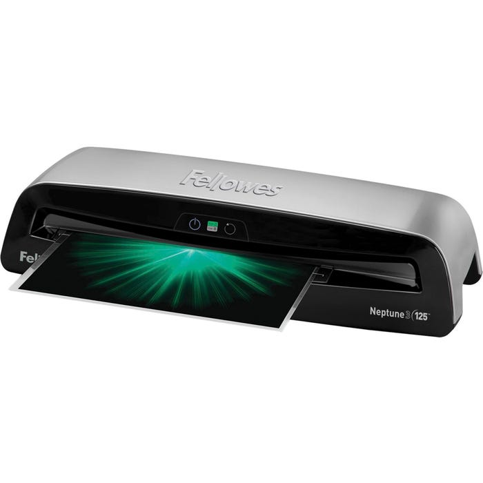 Fellowes Neptune3 125 Hot/Cold Laminator and Pouch Starter Kit with 10, 3 Mil Pouches, 12-1/2 Inch Throat, 7 Mil