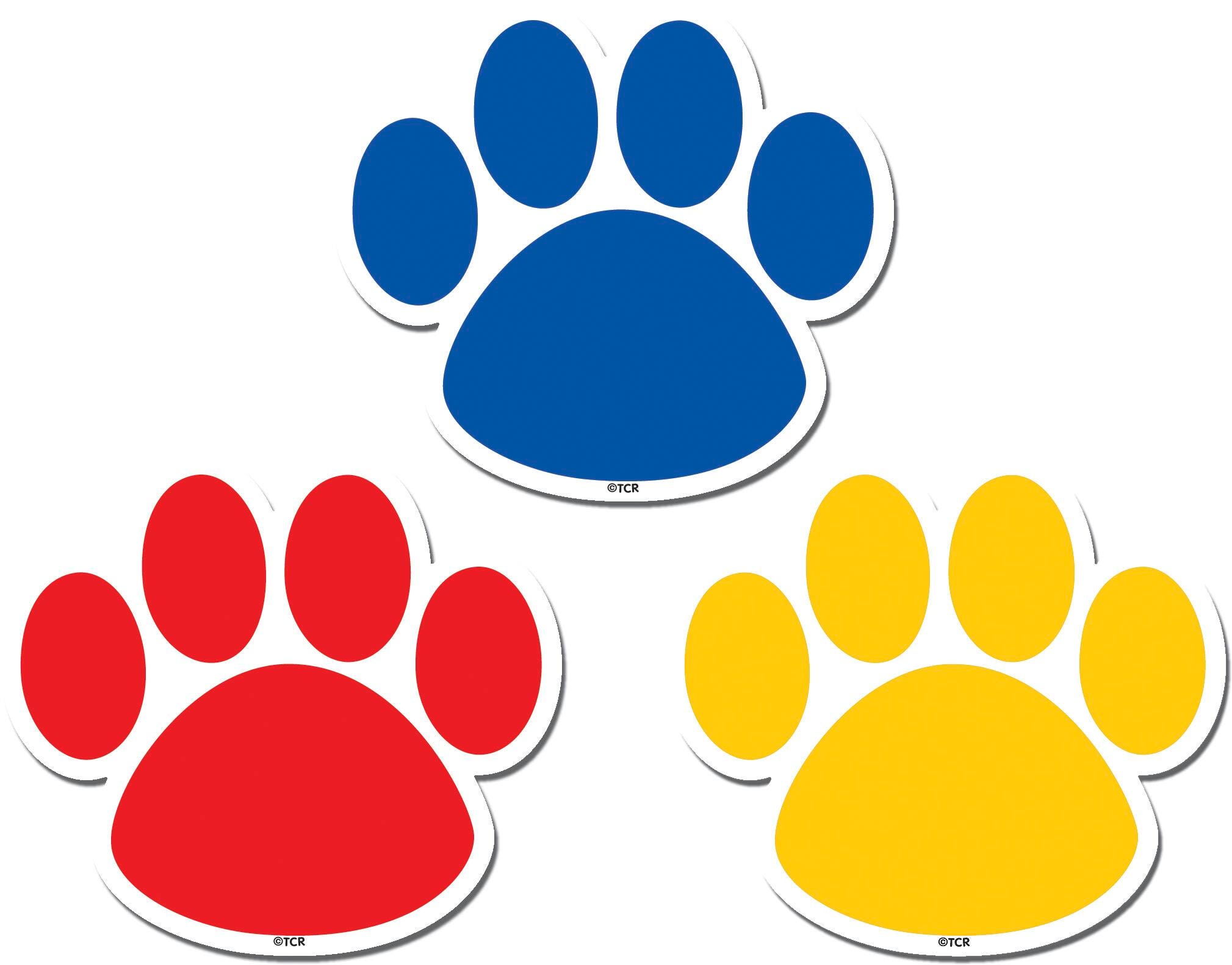 Teacher Created Resources Colorful Paw Prints Magnetic Accents, Set of 18 1596830