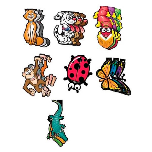 Fun-N-Nuf Fun Assortment Clip-Over-The-Page Bookmark, Plastic, Item Number 079234