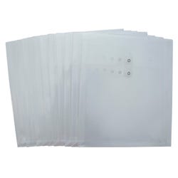Image for School Smart Expanding Poly String Envelopes, Letter Size, Top Load, Clear, Pack of 12 from School Specialty