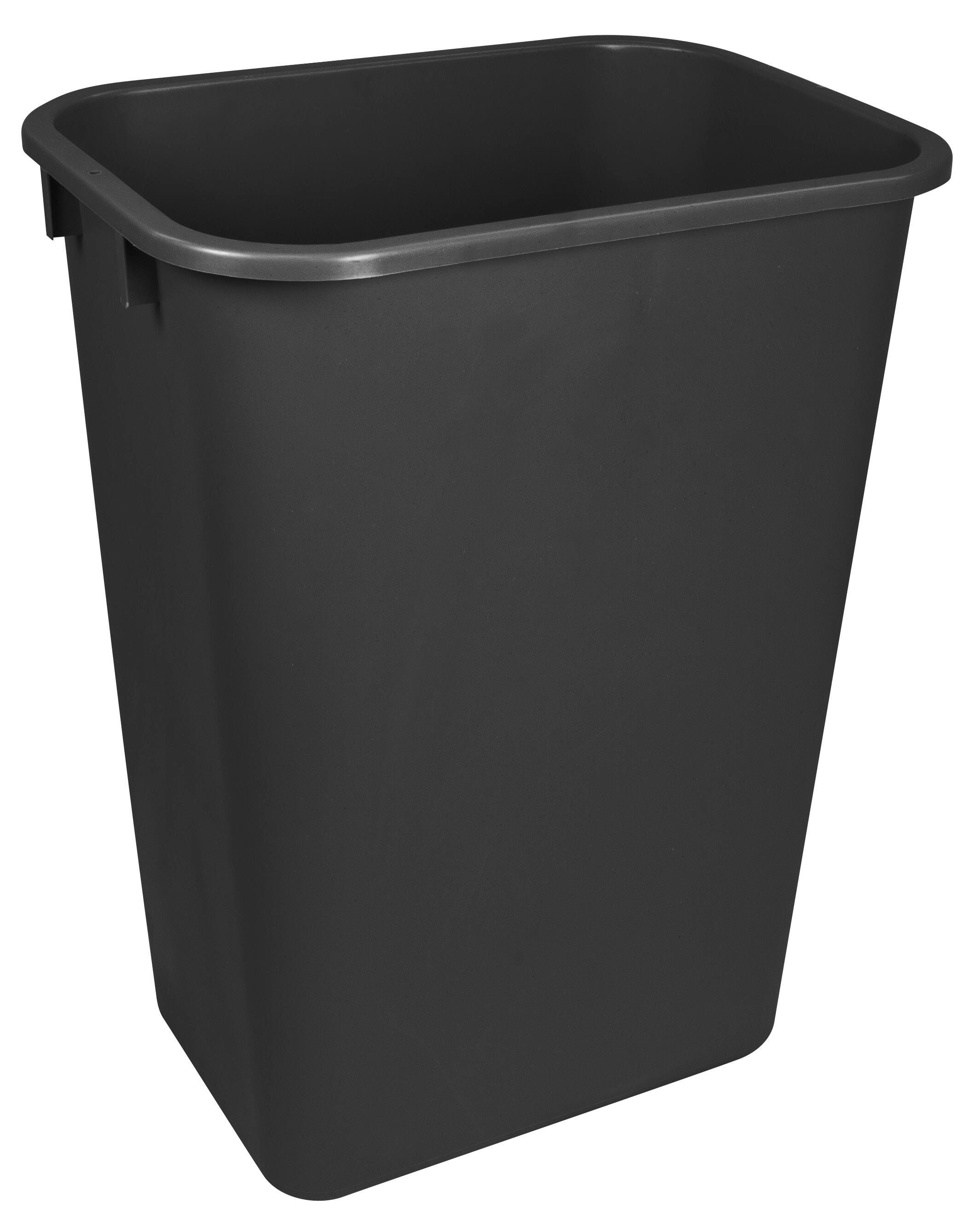 School Smart Indoor Waste Basket, 40 Quart, Black 2003499