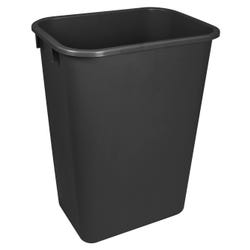 School Smart Indoor Waste Basket, 40 Quart, Black 2003499