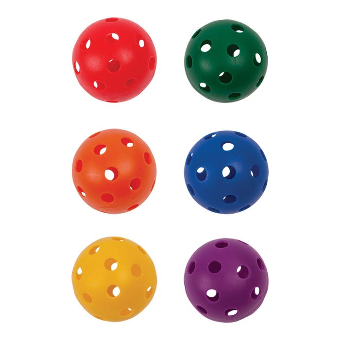 Champion Sports Plastic Softballs, Assorted Colors, Set of 6