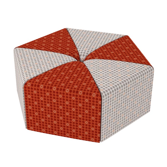 Classroom Select Soft Seating NeoLounge Wedge 6-Piece Set, Two Color, 48 x 41-1/2 x 18 Inches