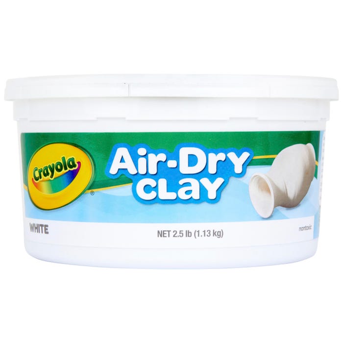 Crayola Air-Dry Clay, 2-1/2 Pound Bucket, White