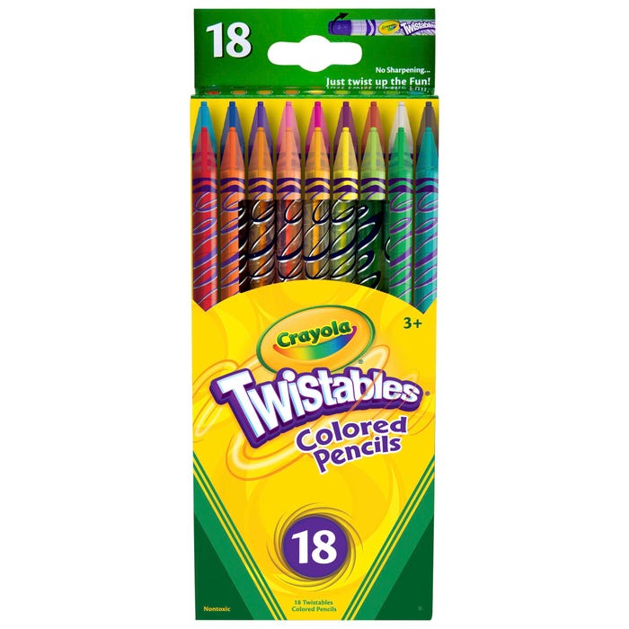 Crayola Twistables Colored Pencils, Assorted Colors, Set of 18