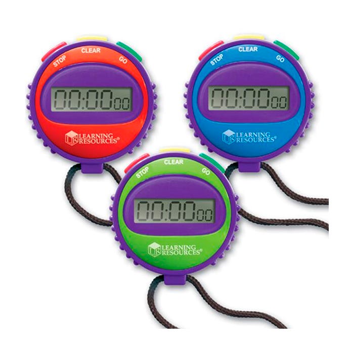 Learning Resources Simple Stopwatch, Set of 6