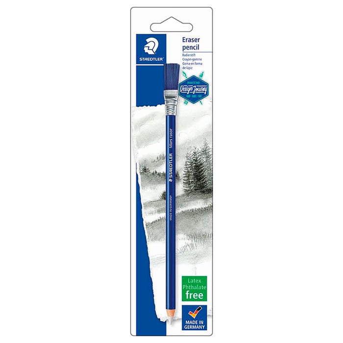 Staedtler Eraser Pencil with Brush, Double Sided, White