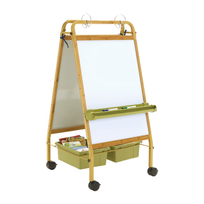 Copernicus Bamboo Early Learning Station with Sage Tubs, 30 x 26 x 51 Inches