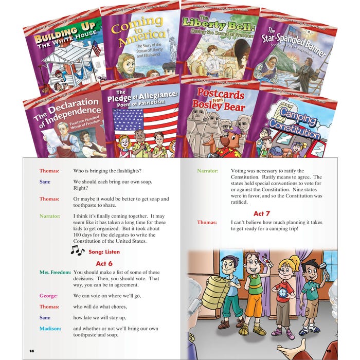 Teacher Created Materials Reader's Theater: My Country Set, Grades 1 to 3, Set of 8