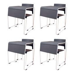 Luxor Lightweight Stackable Student Desk and Chairs, Pack of 4 2028652