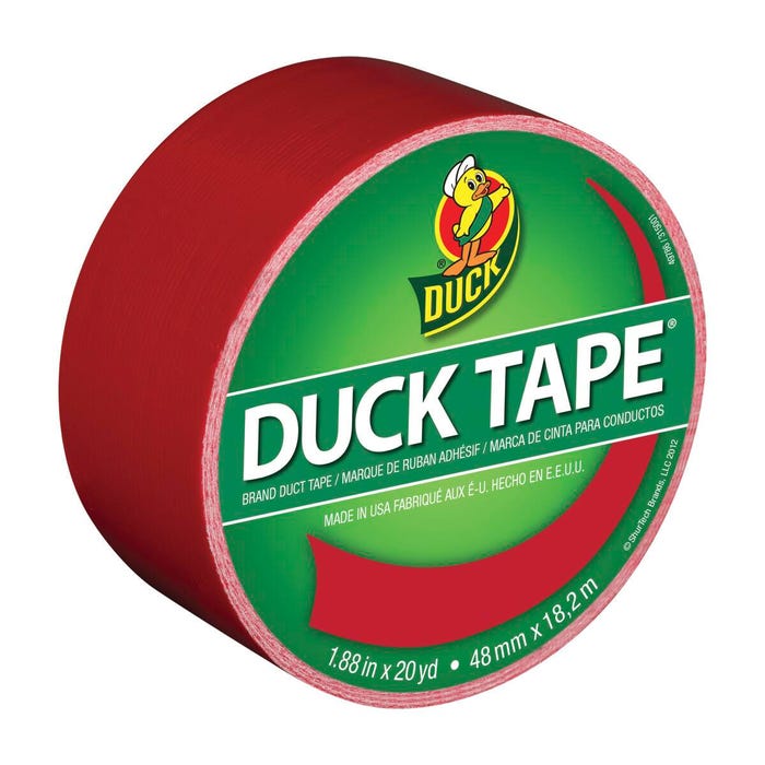 Duck Tape Colored Duct Tape, 1-7/8 Inches x 20 Yards, Red