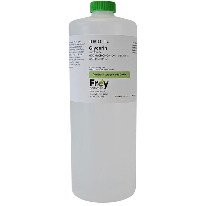 Frey Scientific Glycerin, Lab Grade, 1 Liter