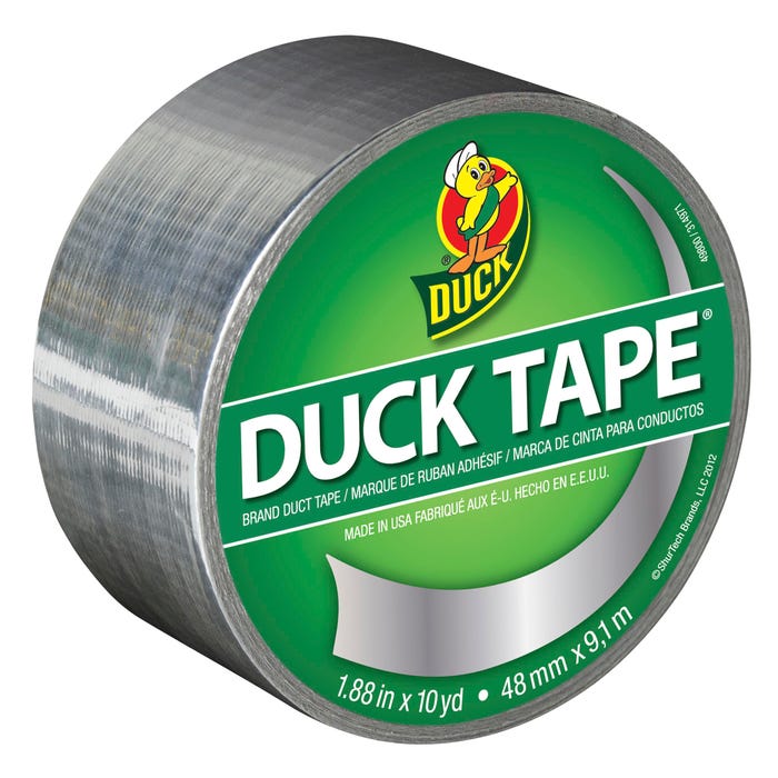Duck Brand Color Duck Tape, 1-7/8 Inches x 10 Yards, Metallic Chrome