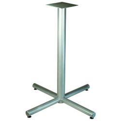 Lorell X-leg Table Base, for 42 Inch Tabletop, Bistro-Height, 36 x 40-3/4 Inches, Silver