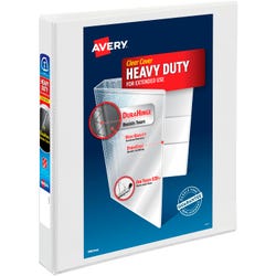 Avery DuraHinge Heavy Duty View Binder, 1 Inch, EZD Ring, White 2003153