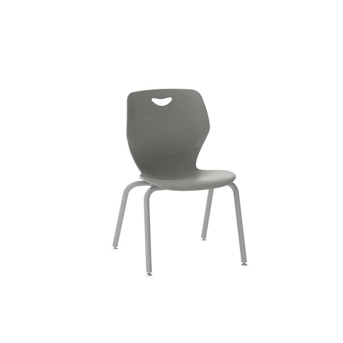Wisconsin Bench Sconnie 4 Leg Chair, Silver Frame