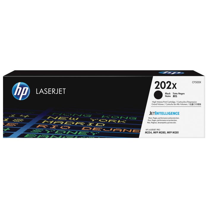 HP 202X Ink Cartridge, CF500X, Black