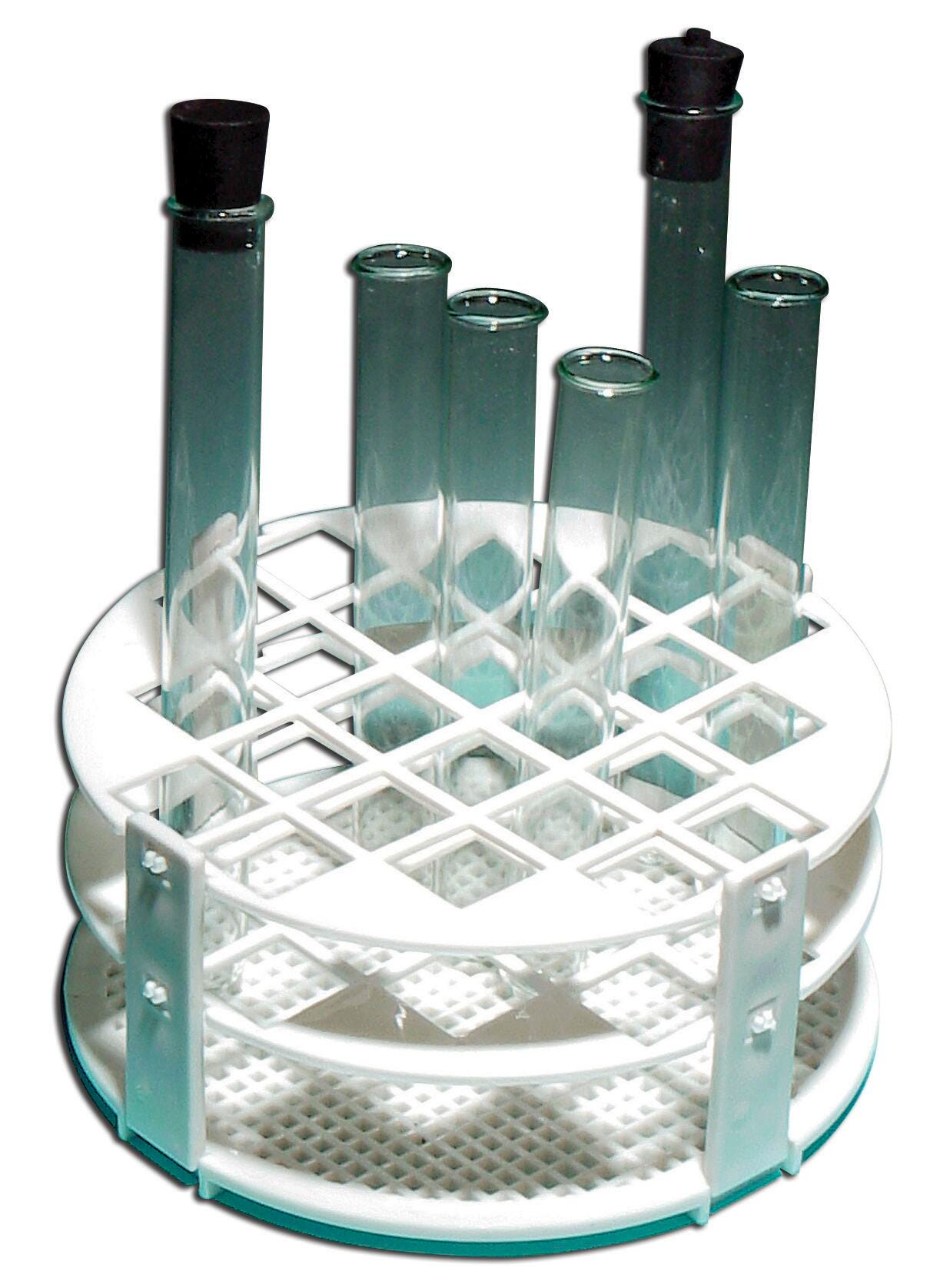 United Scientific Test Tube Rack, 145 mm Dia X 70 mm H, Polyethylene, Item Number 581388