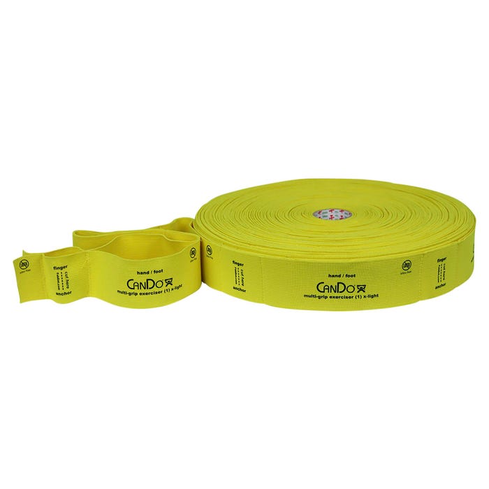 CanDo Multi-Grip Exerciser, 90 Foot Roll, X-Light, Yellow