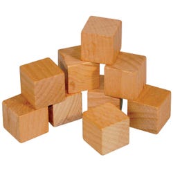 SI Manufacturing Plain Wooden Cubes, 1 inch, Set of 100