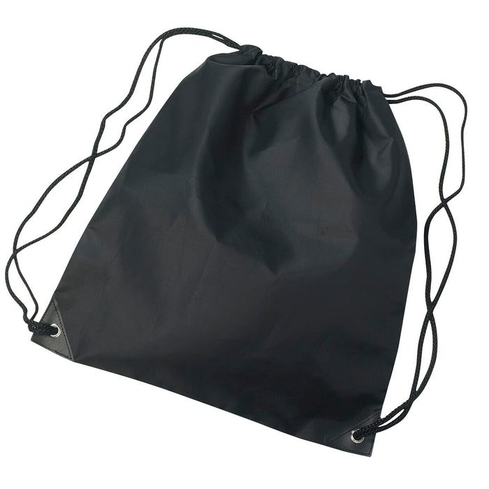 Drawstring Sports Backpack, Black