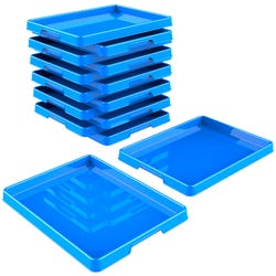 Storex Sorting and Crafts Tray, 12 x 16 Inches, Blue, Pack of 12