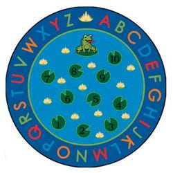 Carpets for Kids Hip Hop to the Top Rug, 6 Feet, Round, Blue, Item Number 076274