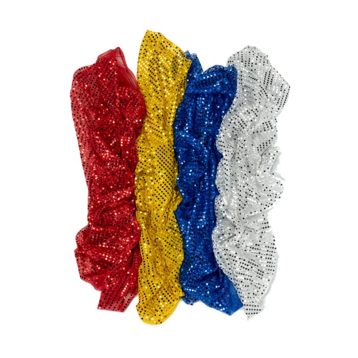 Childcraft Sequins Fabric, Sensory Fabrics, Set of 4