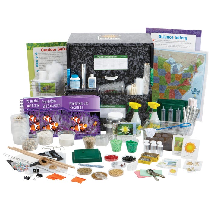 FOSS Next Generation Middle School Population and Ecosystems Complete Kit, Print and Digital Edition, with 160 Seats of Digital