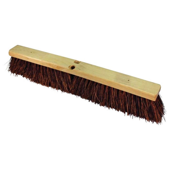 Genuine Joe Push Broomhead, Palmyra Fibers, 24 Inches, Brown