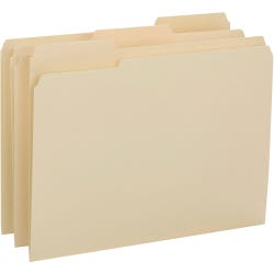 Smead File Folder, Letter Size, 1/3 Cut Tabs, Manila, Pack of 100