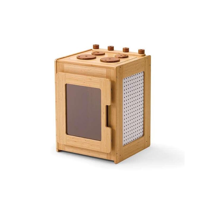 Copernicus Bamboo Make-Believe Stove, 19-1/2 x 19-1/2 x 27-1/2 Inches
