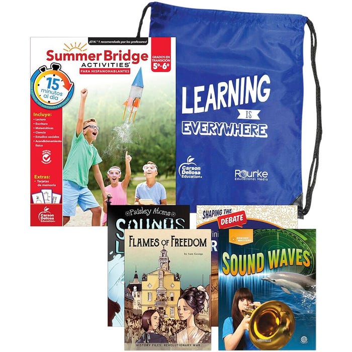 Carson-Dellosa Spanish Summer Bridge Essentials Backpack, Grades 5 to 6