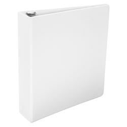 School Smart Round Ring Binder, Polypropylene, 2 Inches, White 086376