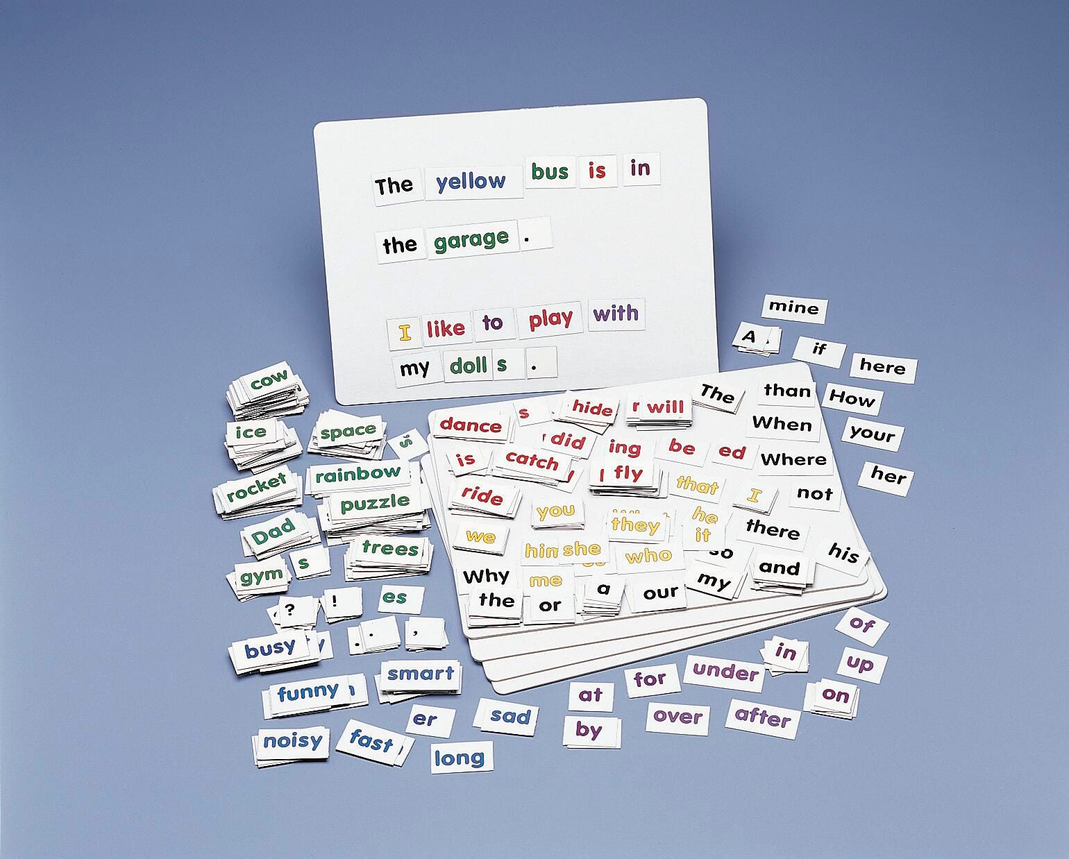 Childcraft Color Coded Magnetic Words and Boards, Set of 400 Words and 5 Boards, Item Number 2103452