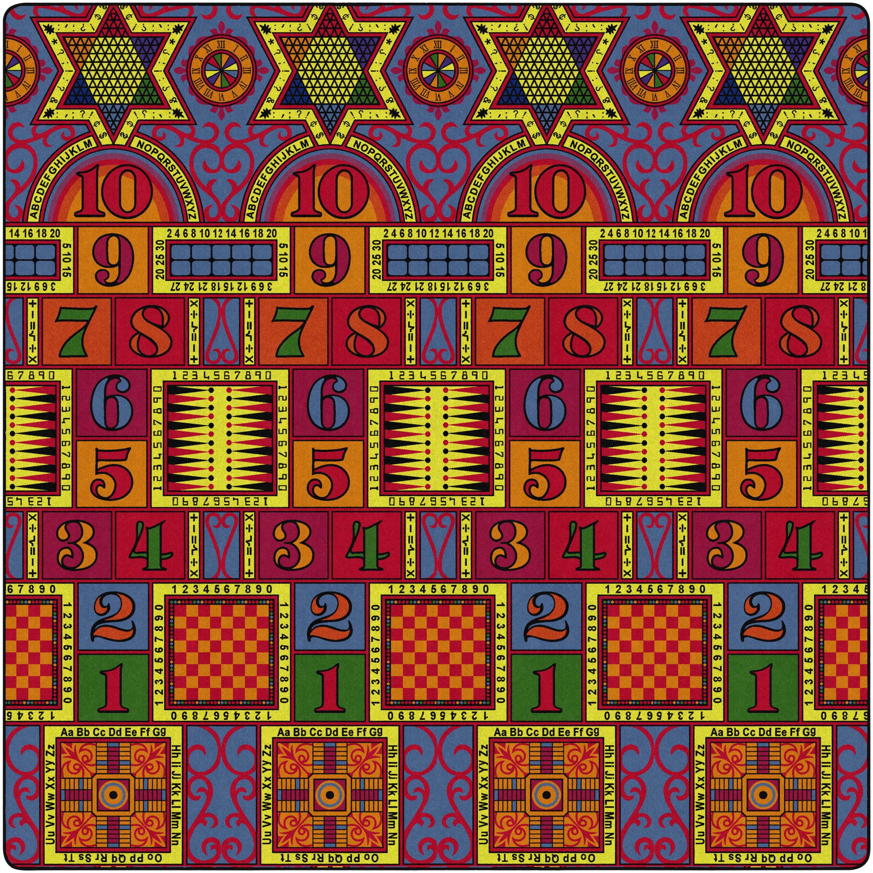Flagship Carpets Games That Teach Carpet, Square 4000151