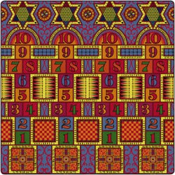 Flagship Carpets Games That Teach Carpet, Square 4000151