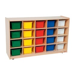 Wood Designs Storage Cabinet with Trays, Plywood, Tuff Gloss UV, 48 x 15 x 30 Inches
