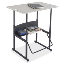 Safco AlphaBetter Adjustable Stand-Up Desk, 36 x 24 x 26 to 42 Inches, Swinging Footrest Bar