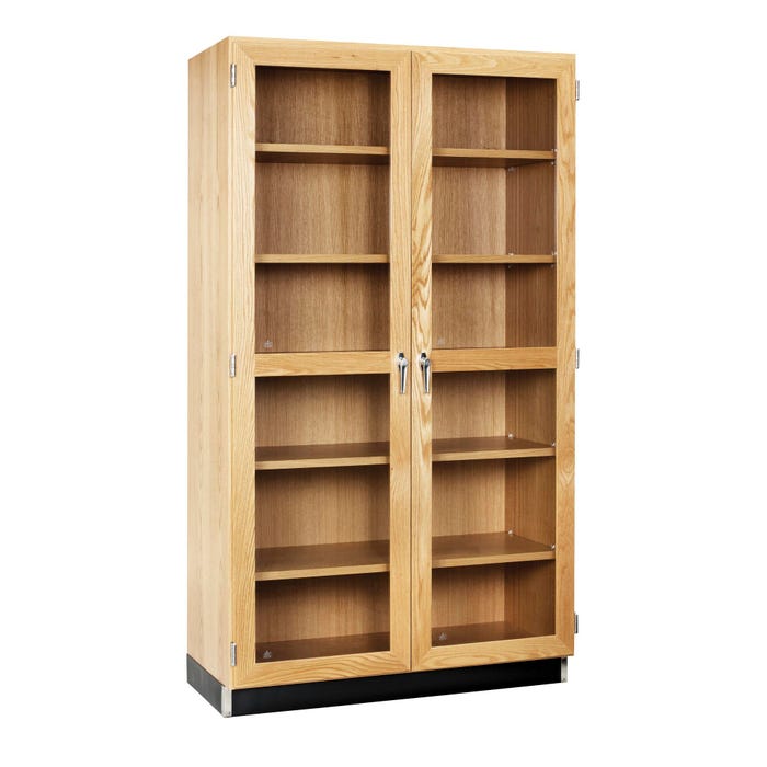 Diversified Spaces Tall Storage Cabinet with Glass Doors, 48 x 22 x 84 Inches