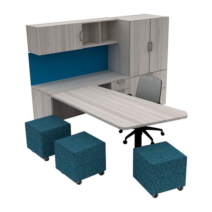 AIS Calibrate Series Admin Desk, 8 x 8 Feet