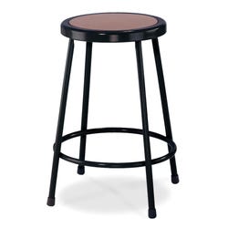 National Public Seating Heavy Duty Steel Stool, 24 Inch, Black 1451848