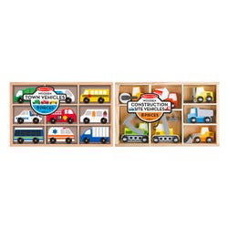 Melissa & Doug Wooden Construction and Town Vehicles, Set of 17 2137752