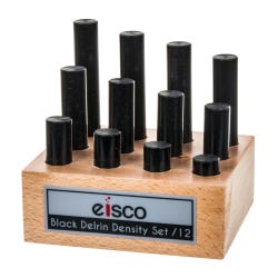 Eisco Labs Density Exploration Set, Black Delrin, 12 Pieces